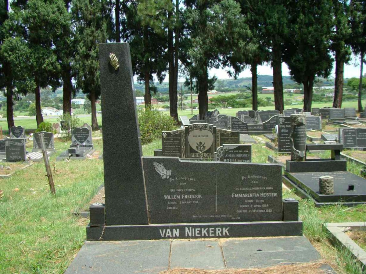 NIEKERK Willem Frederik, van 1918- &amp; Emmarentia Hester BOTHA 1924-1982