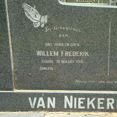 NIEKERK Willem Frederik, van 1918-