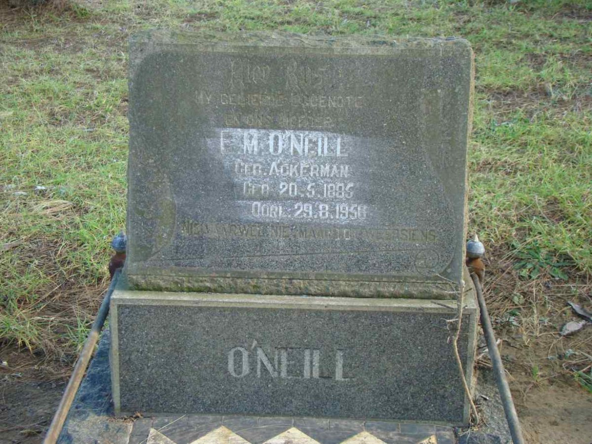 O'NEILL F.M. nee ACKERMAN 1885-1950