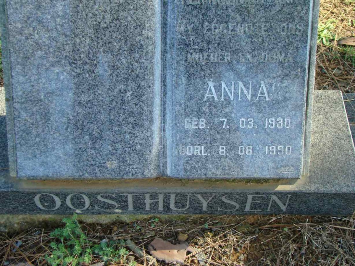 OOSTHUYSEN Anna 1930-1990