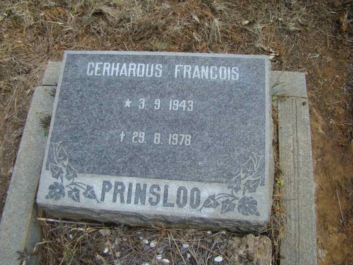 PRINSLOO Gerhardus Francois 1943-1978
