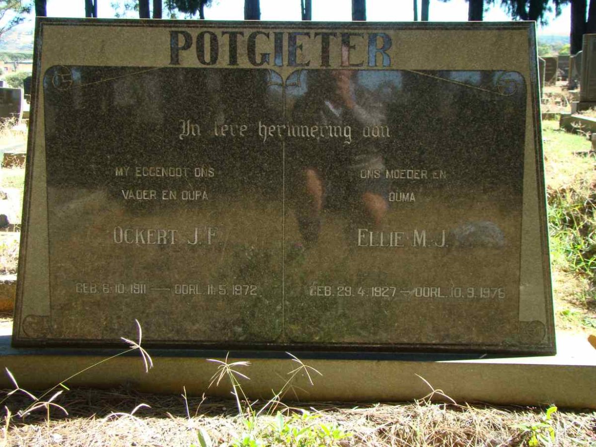 POTGIETER Ockert J.F. 1911-1972 &amp; Ellie M.J. 1927-1976