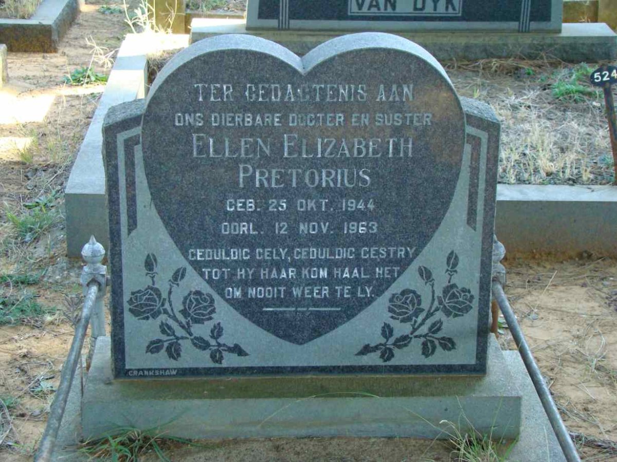 PRETORIUS Ellen Elizabeth 1944-1963