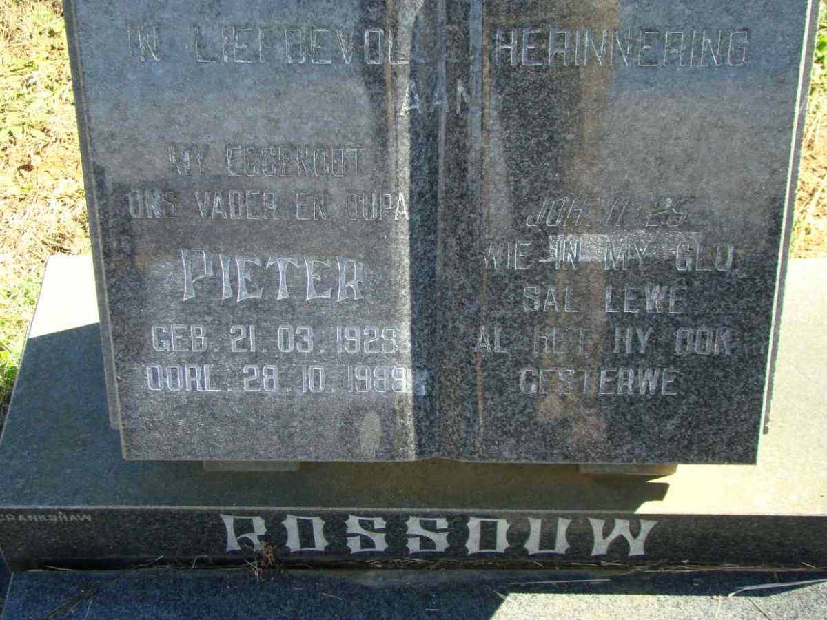 ROSSOUW Pieter 1929-1989