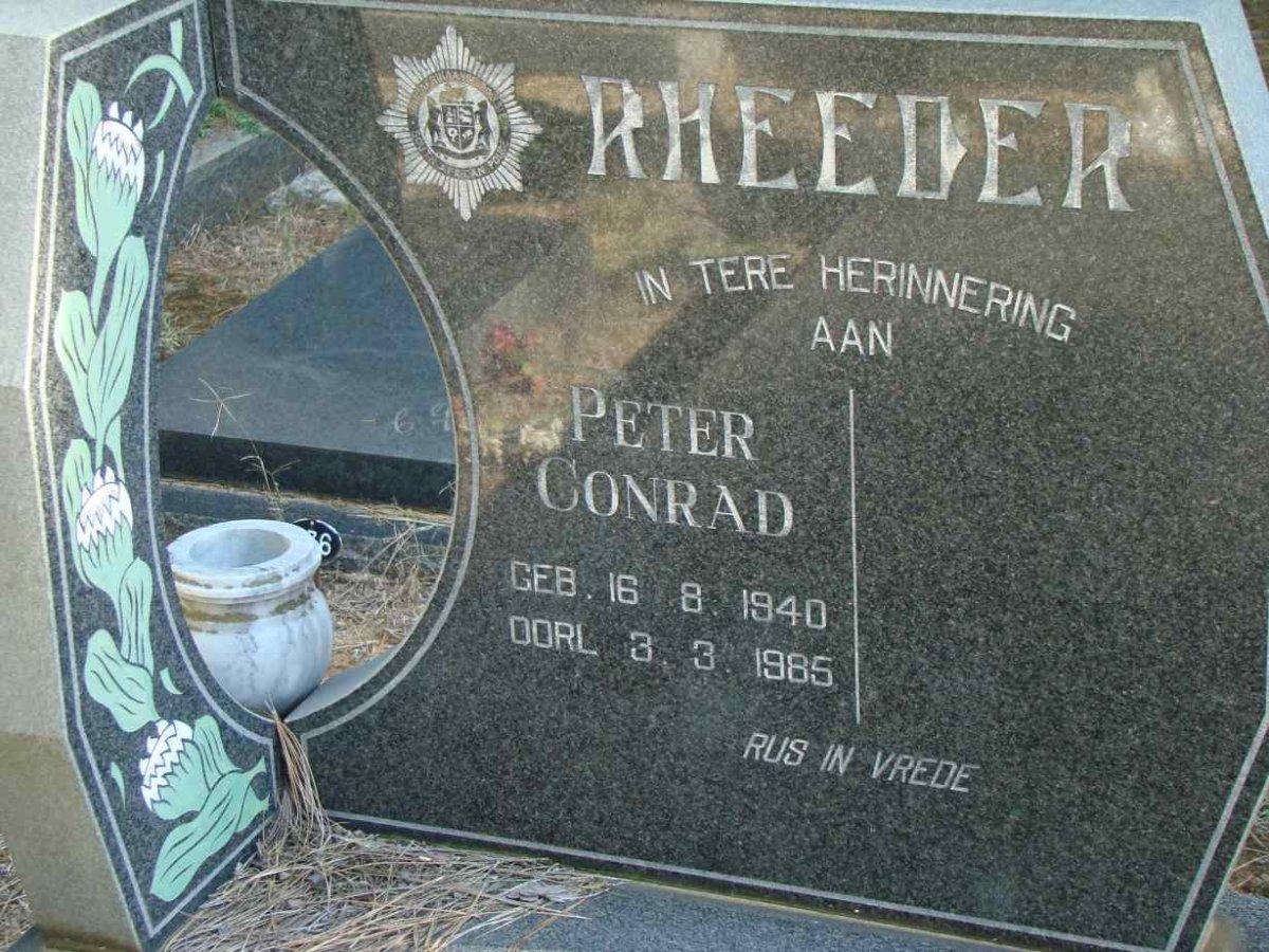 RHEEDER Peter Conrad 1940-1985