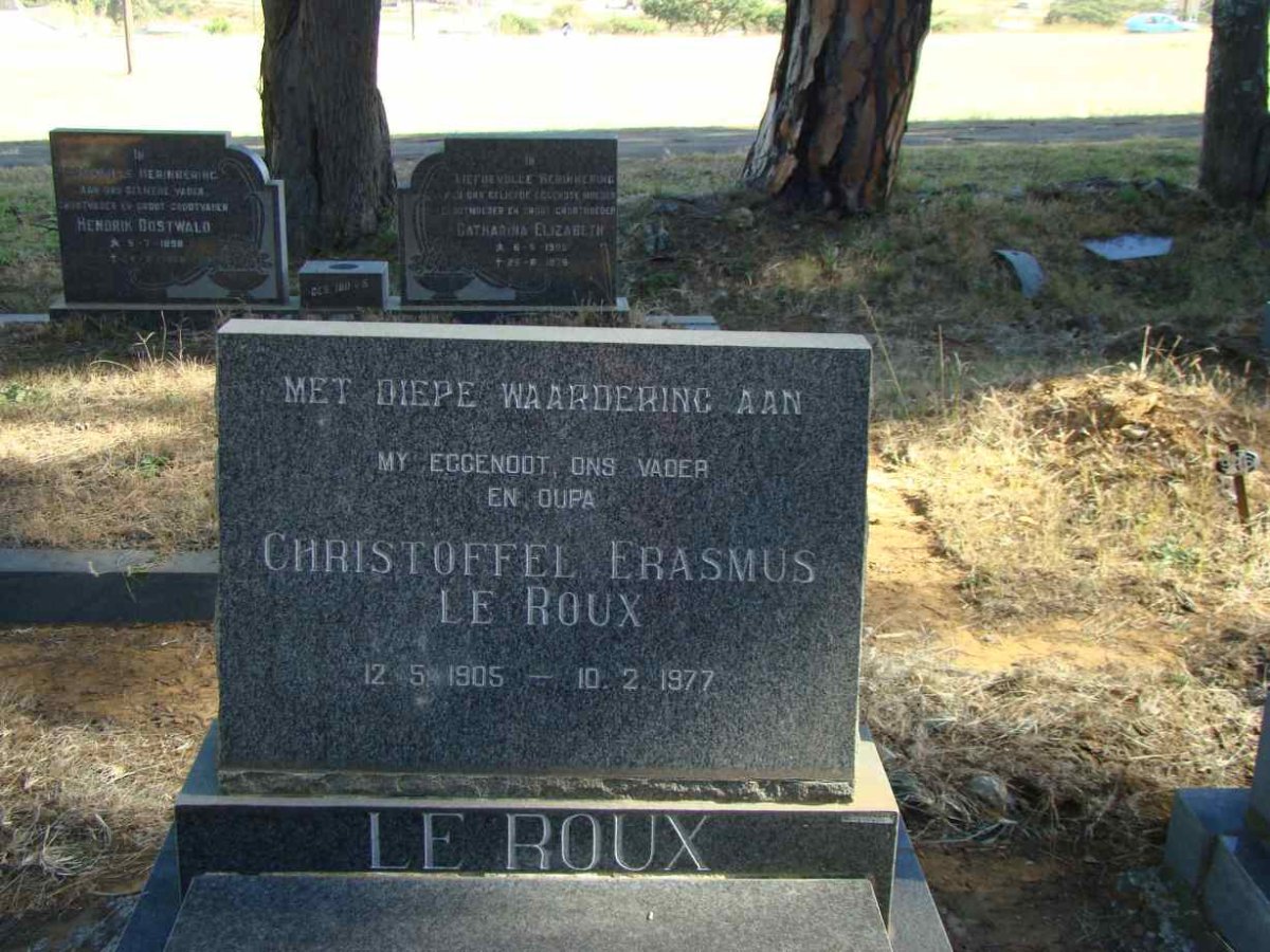 ROUX Christoffel Erasmus, le 1905-1977