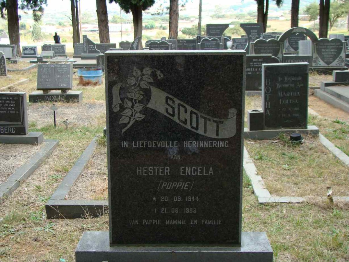 SCOTT Hester Engela 1944-1983