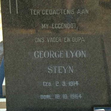 STEYN George Lyon 1914-1964
