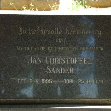 SANDER Jan Christoffel 1935-1973