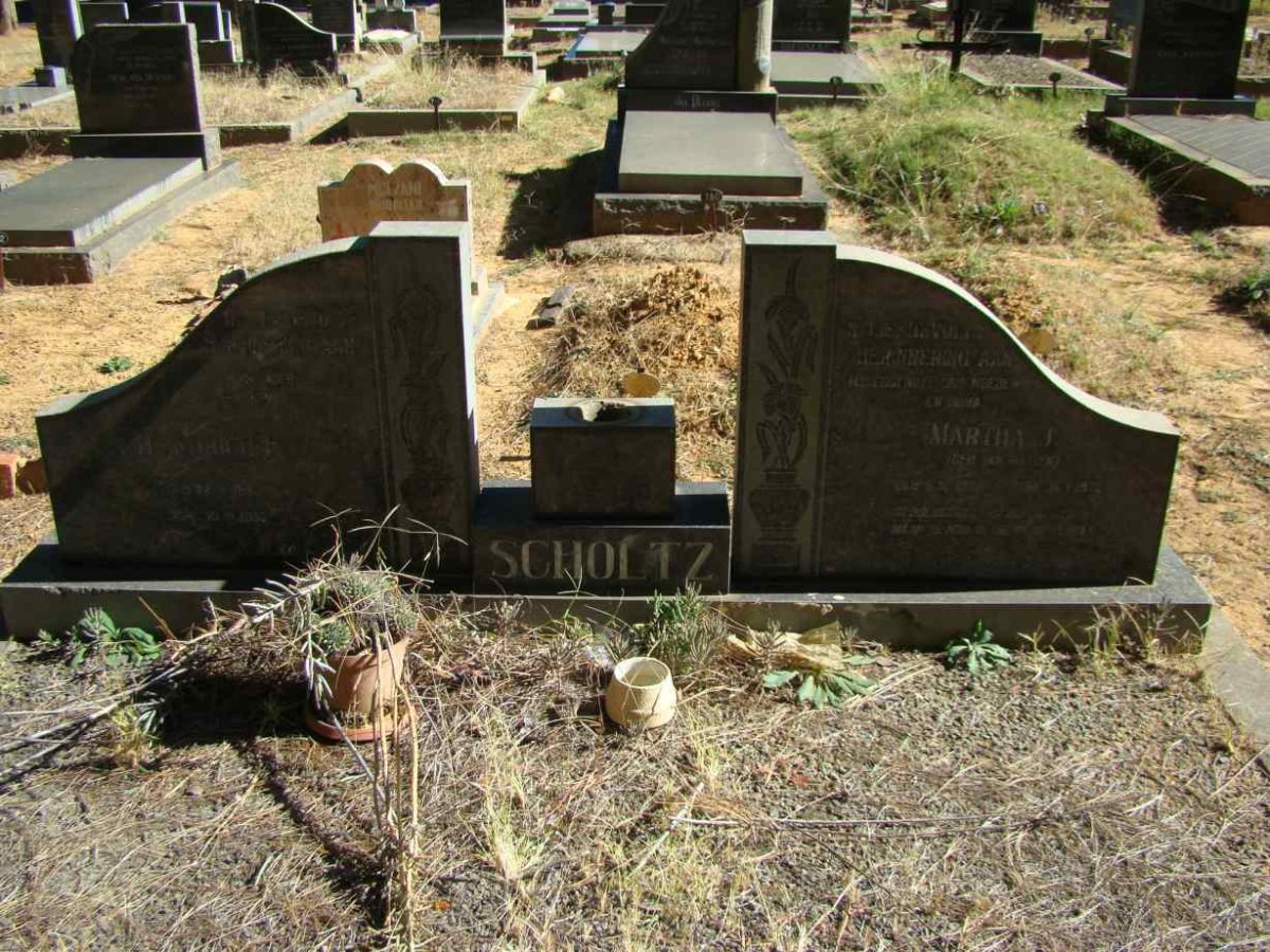 SCHOLTZ Heindrich F. 1893-1982 &amp; Martha J. VAN ROOYEN 1903-1972