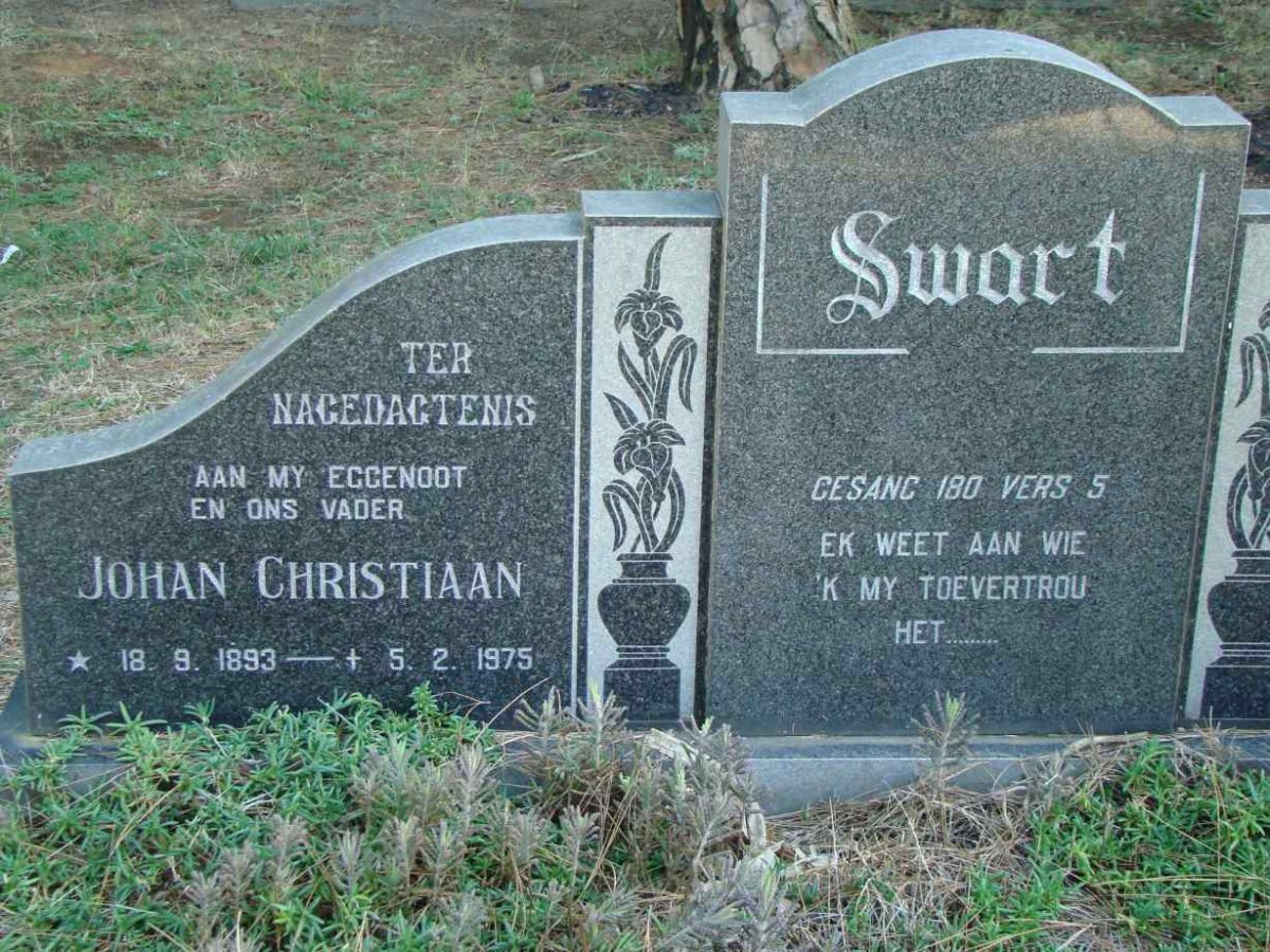 SWART Johan Christiaan 1893-1975