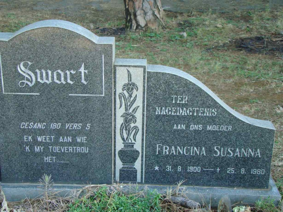 SWART Francina Susanna 1900-1980