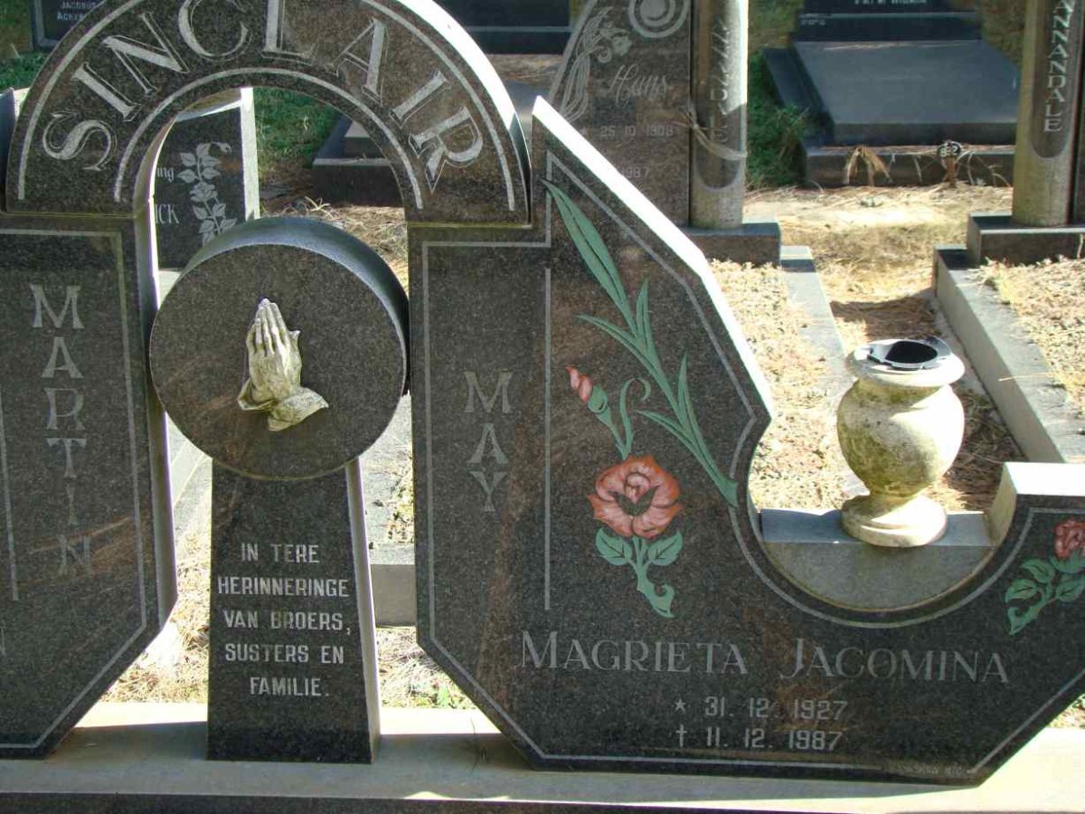 SINCLAIR Magrieta Jacomina 1927-1987