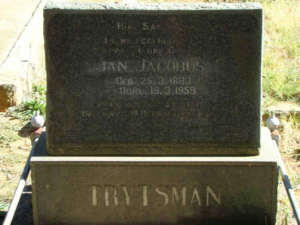TRYTSMAN Jan Jacobus 1883-1959