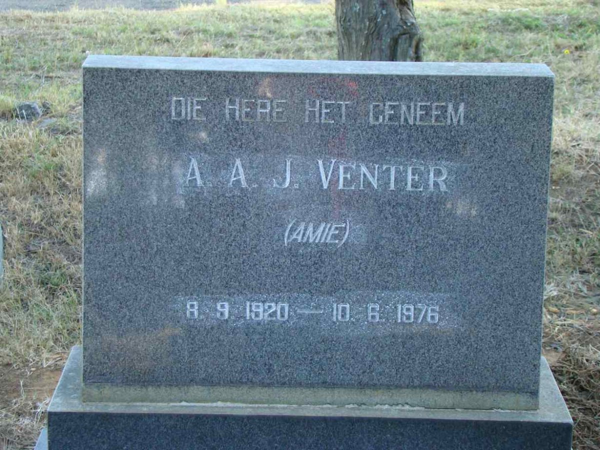 VENTER A.A.J. 1920-1976