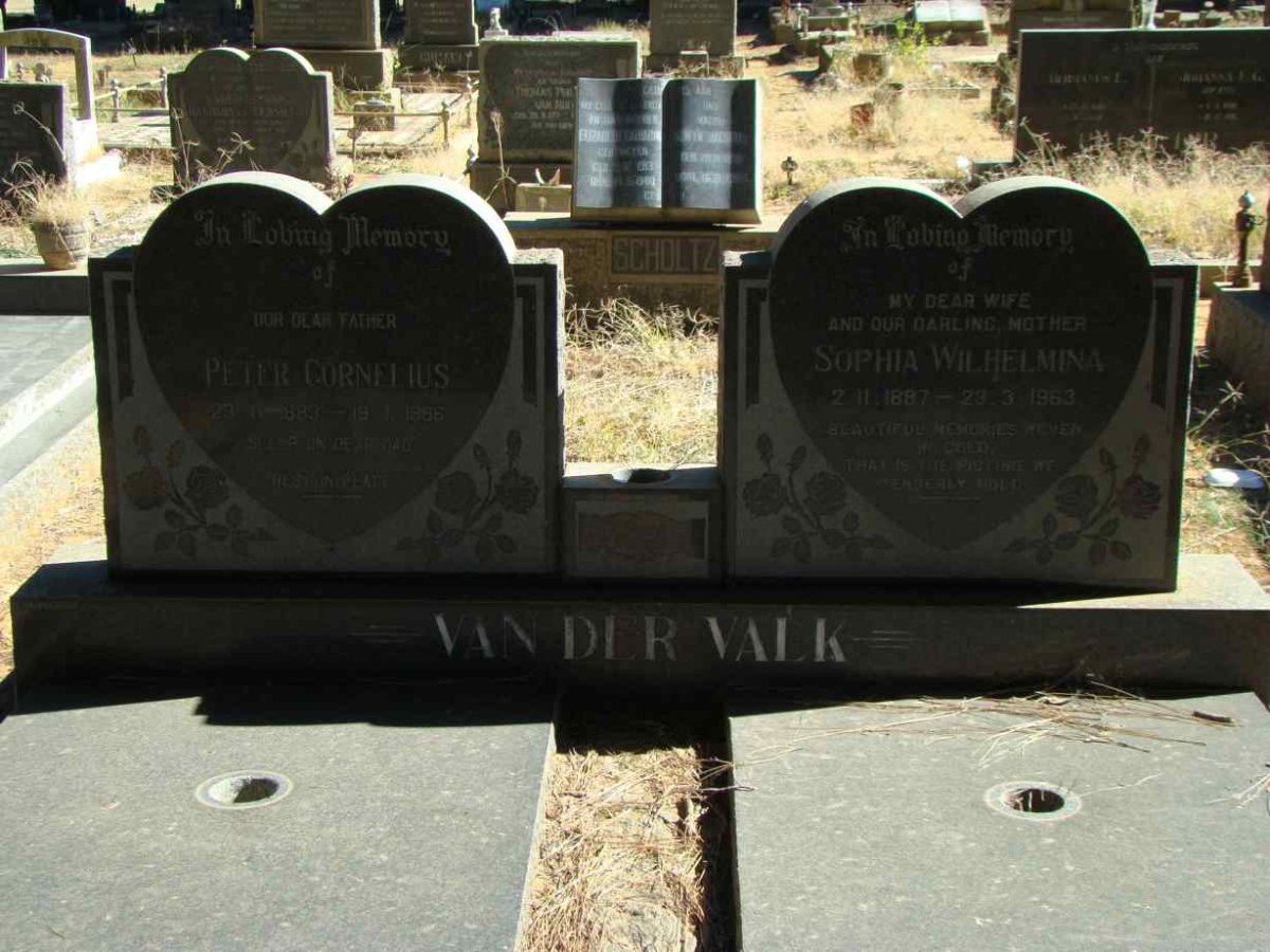 VALK Peter Cornelius, van der 1883-1966 &amp; Sophia Wilhelmina 1887-1963