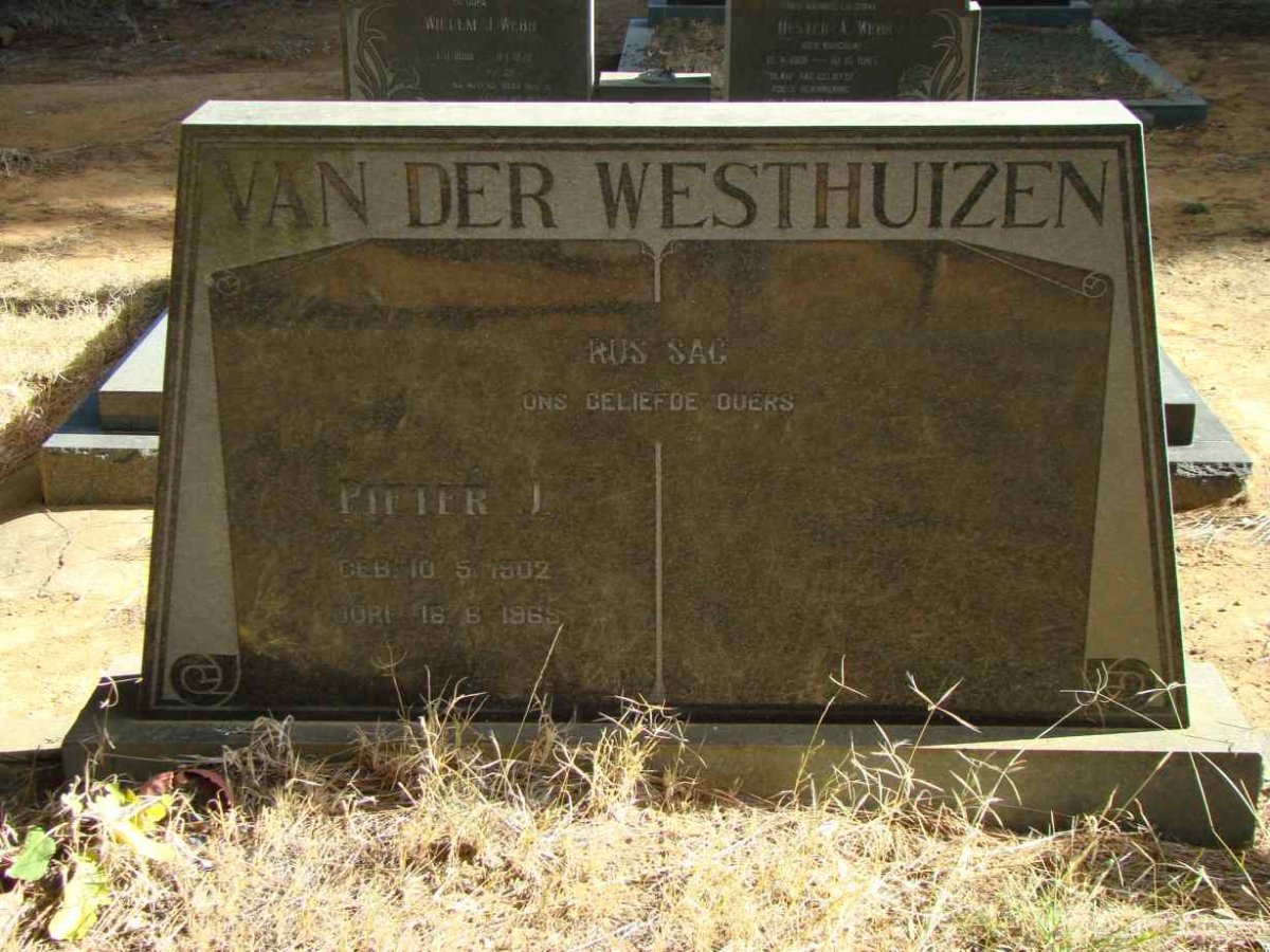 WESTHUIZEN Pieter J., van der 1902-1969