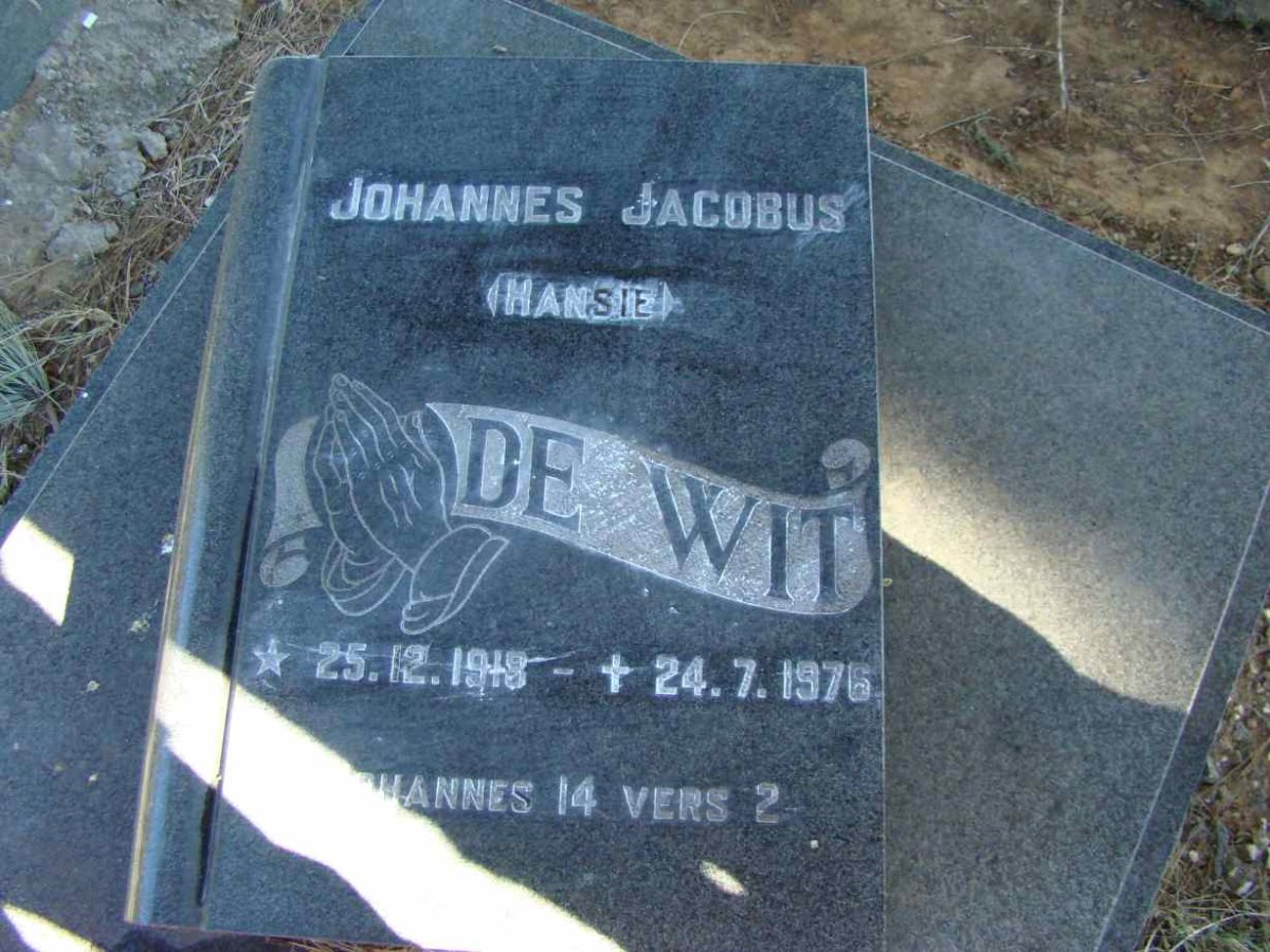 WIT Johannes Jacobus, de 1913-1976