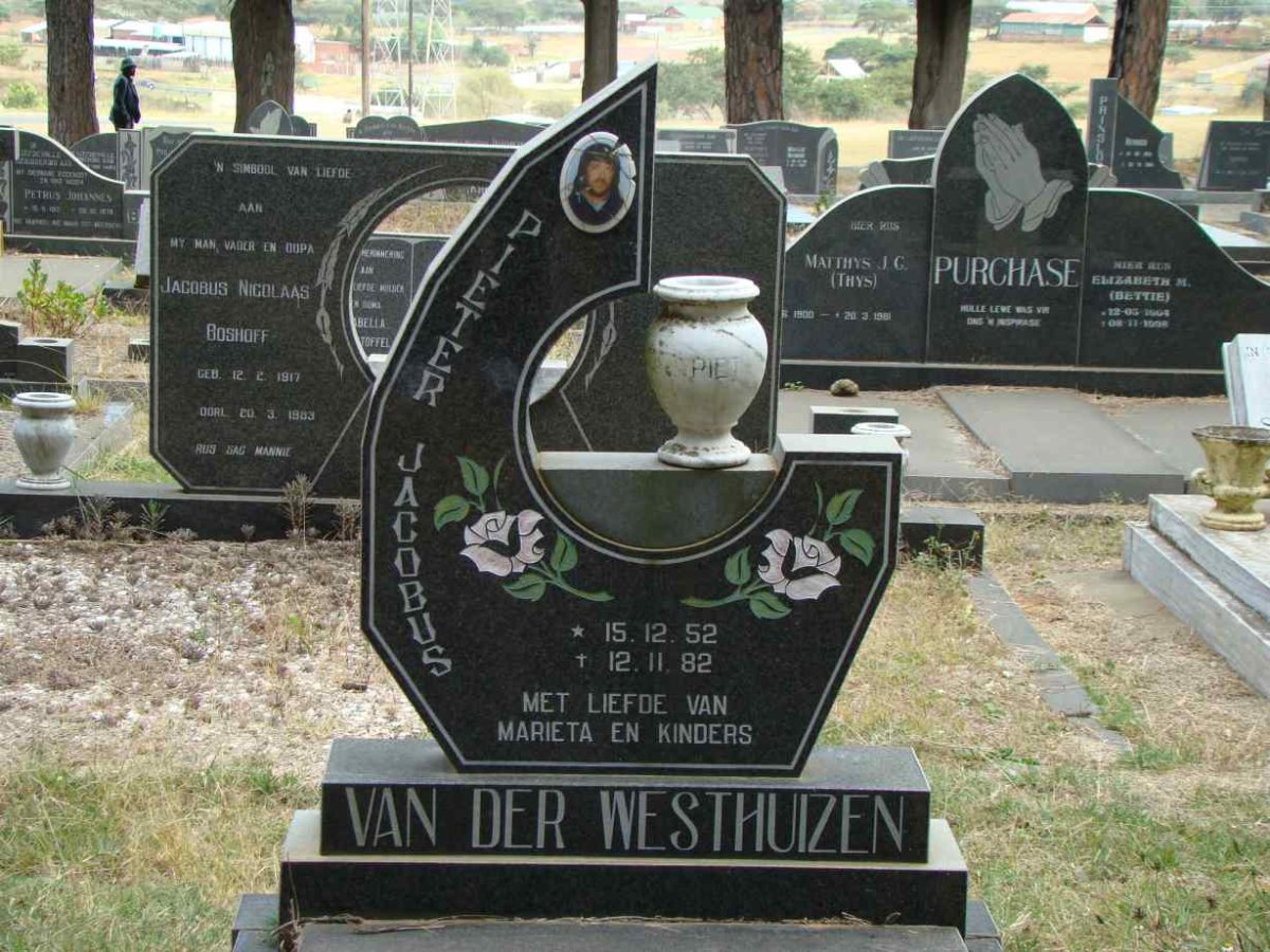 WESTHUIZEN Pieter Jacobus, van der 1952-1982
