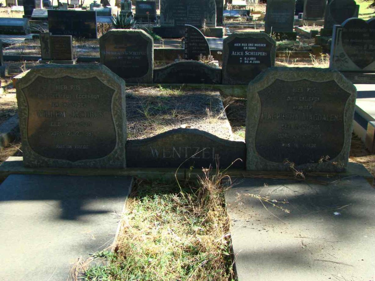WENTZEL Willem Jacobus 1900-1961 &amp; Magrietha Magdalena 1908-1974