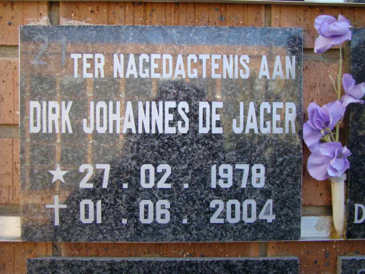 JAGER Dirk Johannes, de 1978-2004