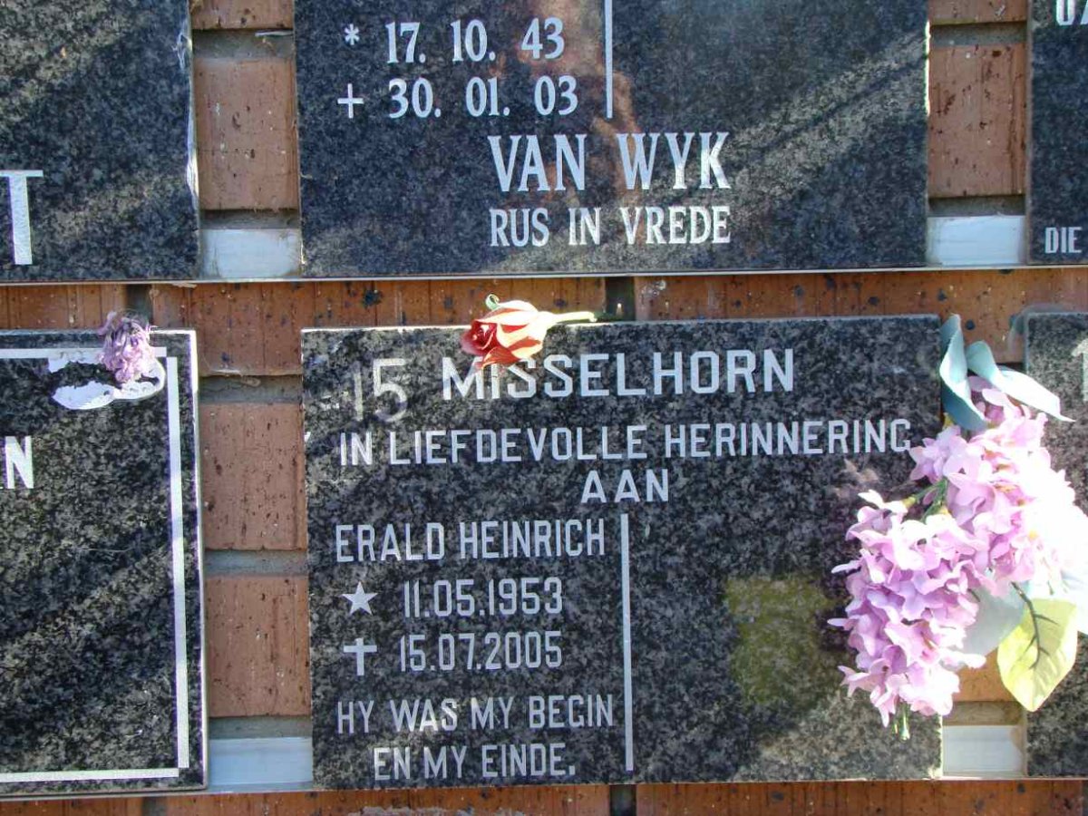 MISSELHORN Erald Heinrich 1953-2005