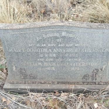 ATHERSTONE William Hugh 1886-1970 & Dorothea Ann 1887-1955