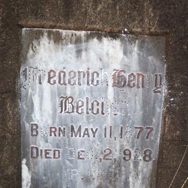 BELCHER Frederick Henry 1877-1928