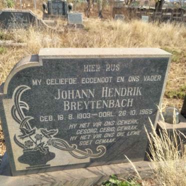 BREYTENBACH Johann Hendrik 1903-1965