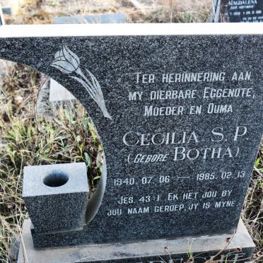 ENGELBRECHT Cecilia S.P. nee BOTHA 1940-1985