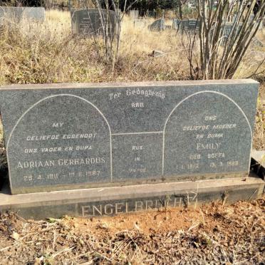 ENGELBRECHT Adriaan Gerhardus 1911-1967 & Emily BOFFA 1915-1983