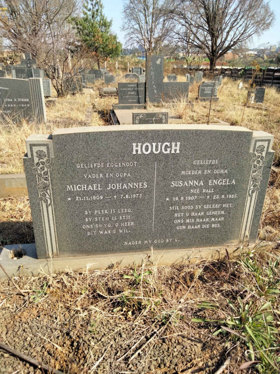 HOUGH Michael Johannes 1909-1973 & Susanna Engela RALL 1907-1985