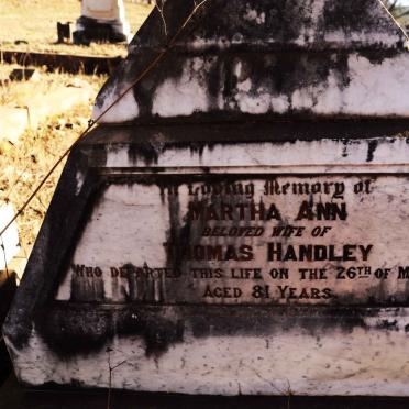 HANDLEY Martha Ann -1920