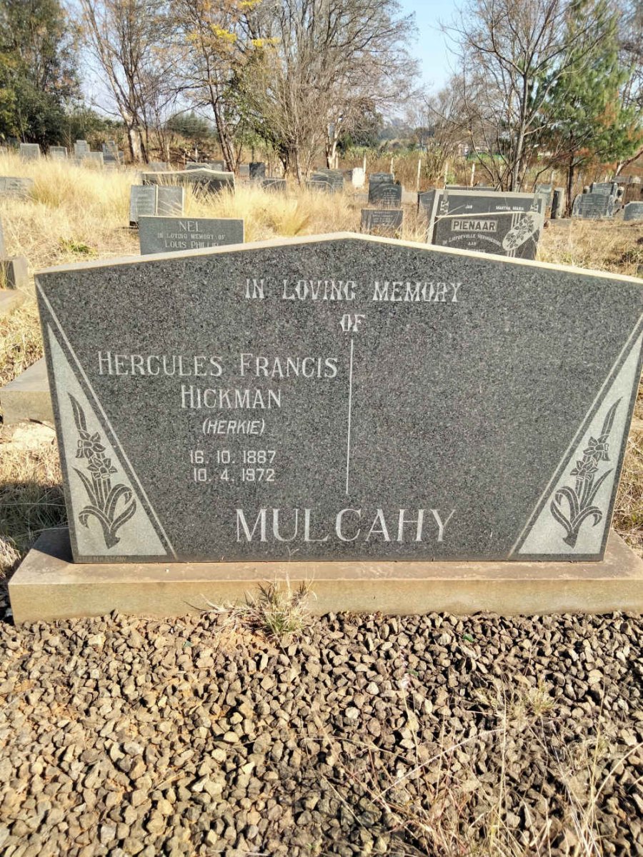 MULCAHY Hercules Francis Hickman 1887-1972