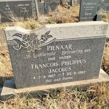 PIENAAR Francois Philippus Jacobus 1907-1983