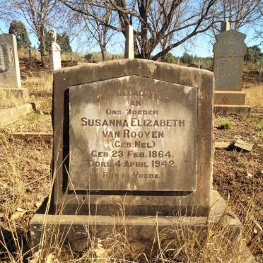 ROOYEN Susanna Elizabeth, van nee NEL 1864-1942