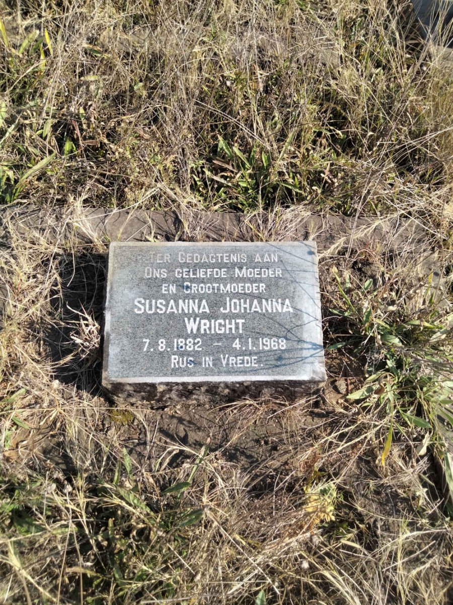 WRIGHT Susanna Johanna 1882-1968