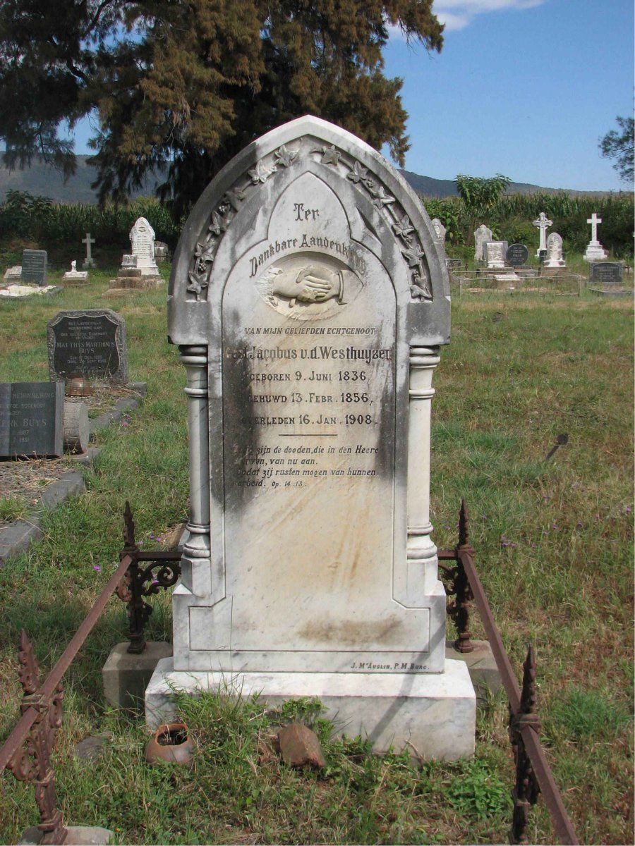 WESTHUYZEN Jacobus, v.d. 1836-1908