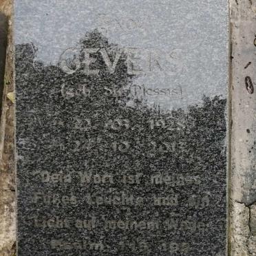 GEVERS Baby nee DU PLESSIS 1928-2013