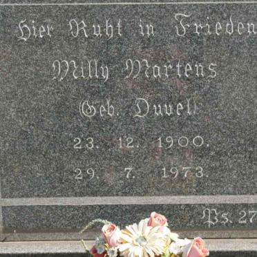 MARTENS Milly nee DUVEL 1900-1973