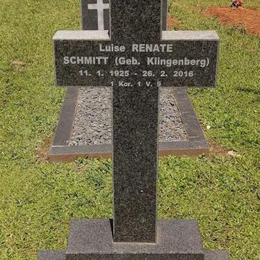SCHMITT Luise Renate nee KLINGENBERG 1925-2016