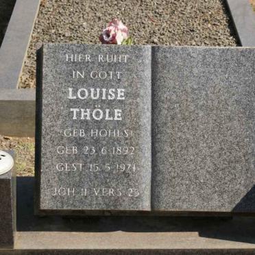 THOLE Louise nee HOHLS 1892-1971
