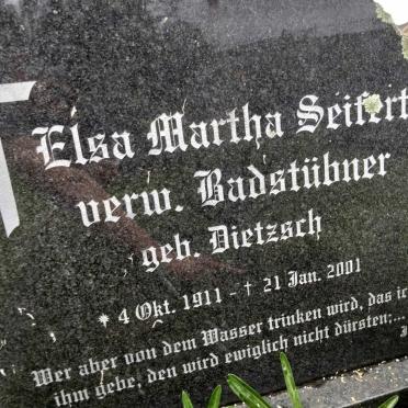 SEIFERT Elsa Martha nee DIETZSCH 1911-2001