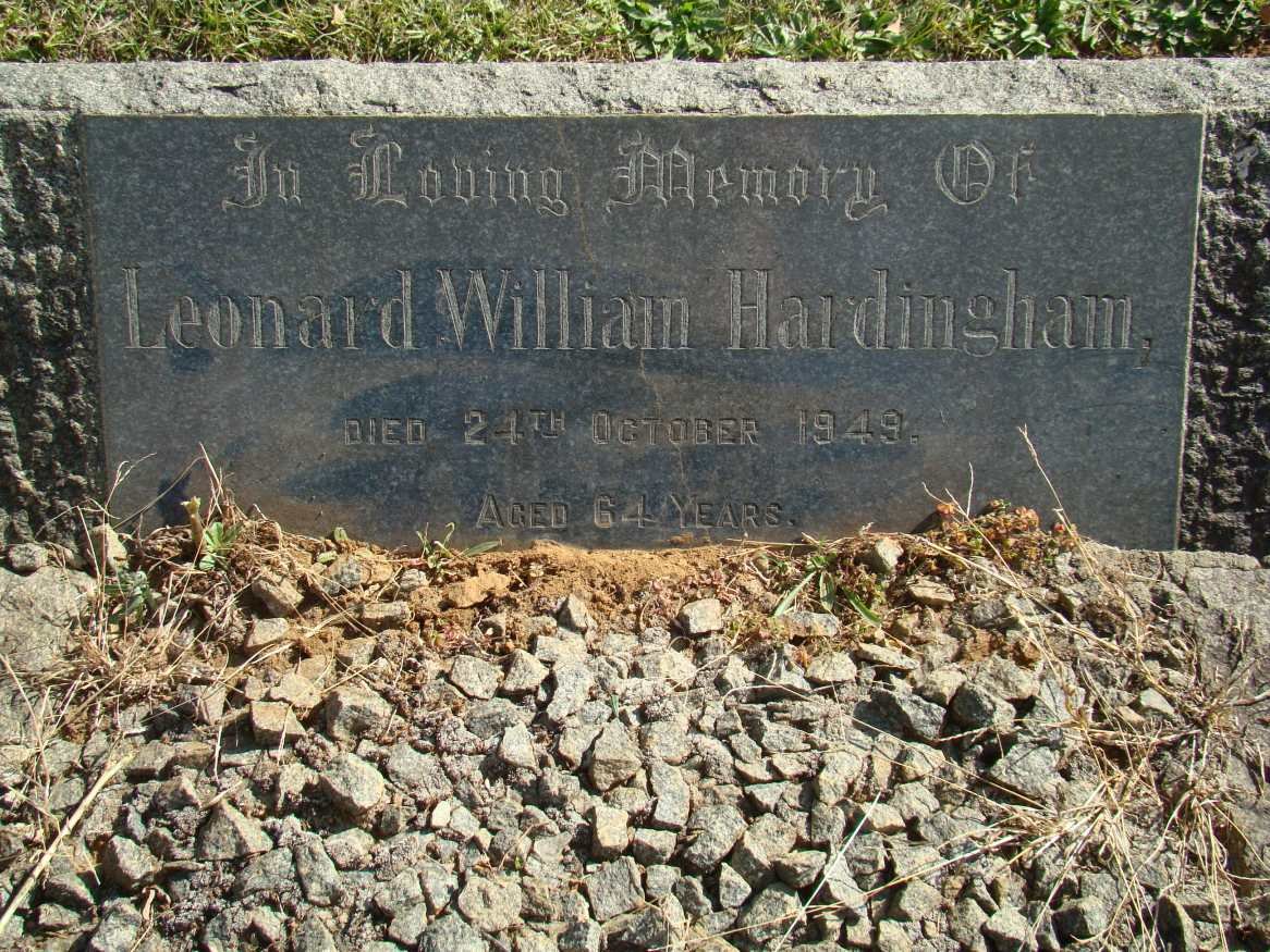 HARDINGHAM Leonard William -1949