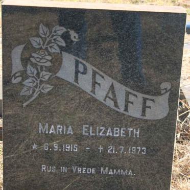 PFAFF Maria Elizabeth 1915-1973