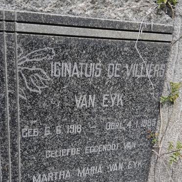 EYK Ignatuis De Villiers, van 1918-1965