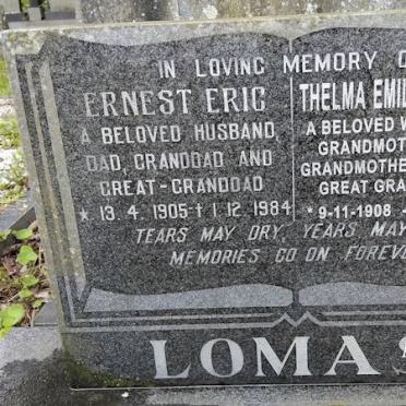 LOMAS Ernest Eric 1905-1984 & Thelma Emily Alexandra 1908-2006