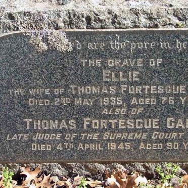 CARTER Thomas Fortesque 1855-1945 &amp; Ellie 1860-1935
