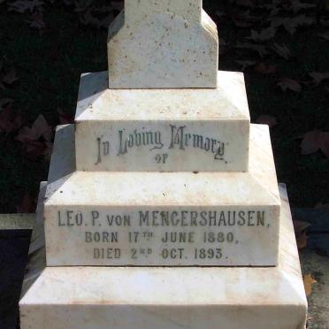 MENGERSHAUSEN Leo.P., von 1880-1893