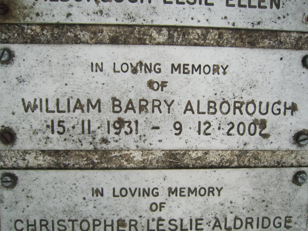 ALBOROUGH William Barry 1931-2002
